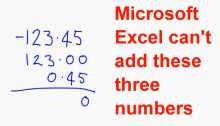 Microsoft Excel Addition Bug Error