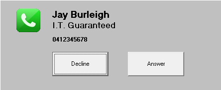 Caller ID from Microsoft Outlook Contacts